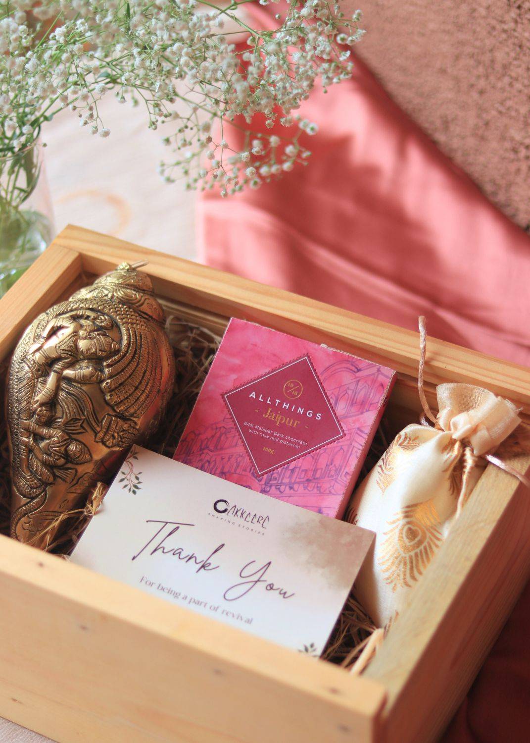Brass Yoga Nidra Shankh Hamper – Luxury Diwali Gift
