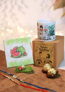 Garmi ki Chutti Cup & Coaster Rakhi Hamper