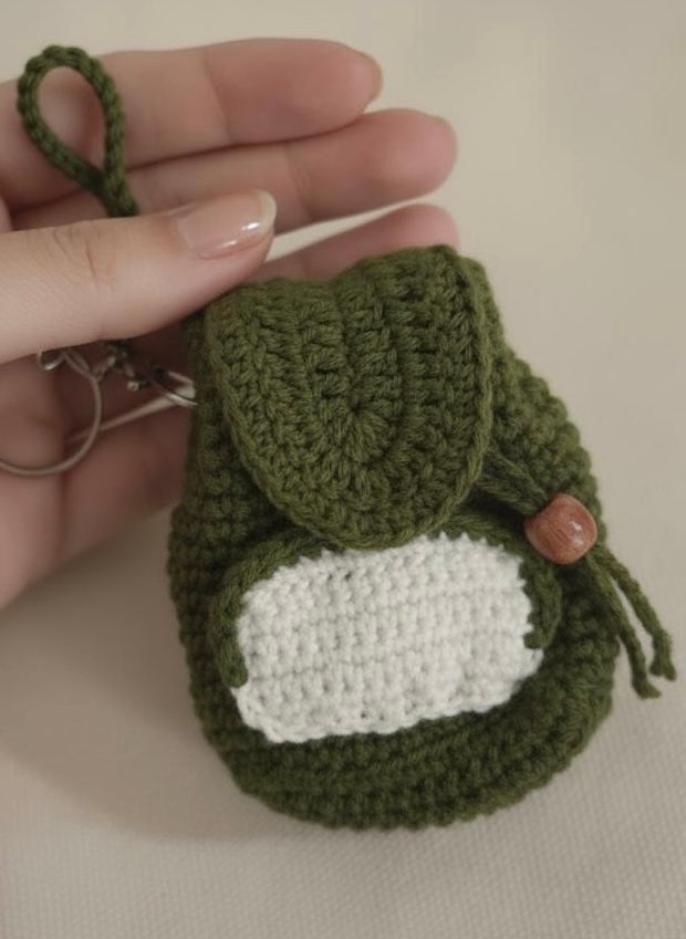 Crochet Mini Pouch – For AirPods, Coins & Lipsticks