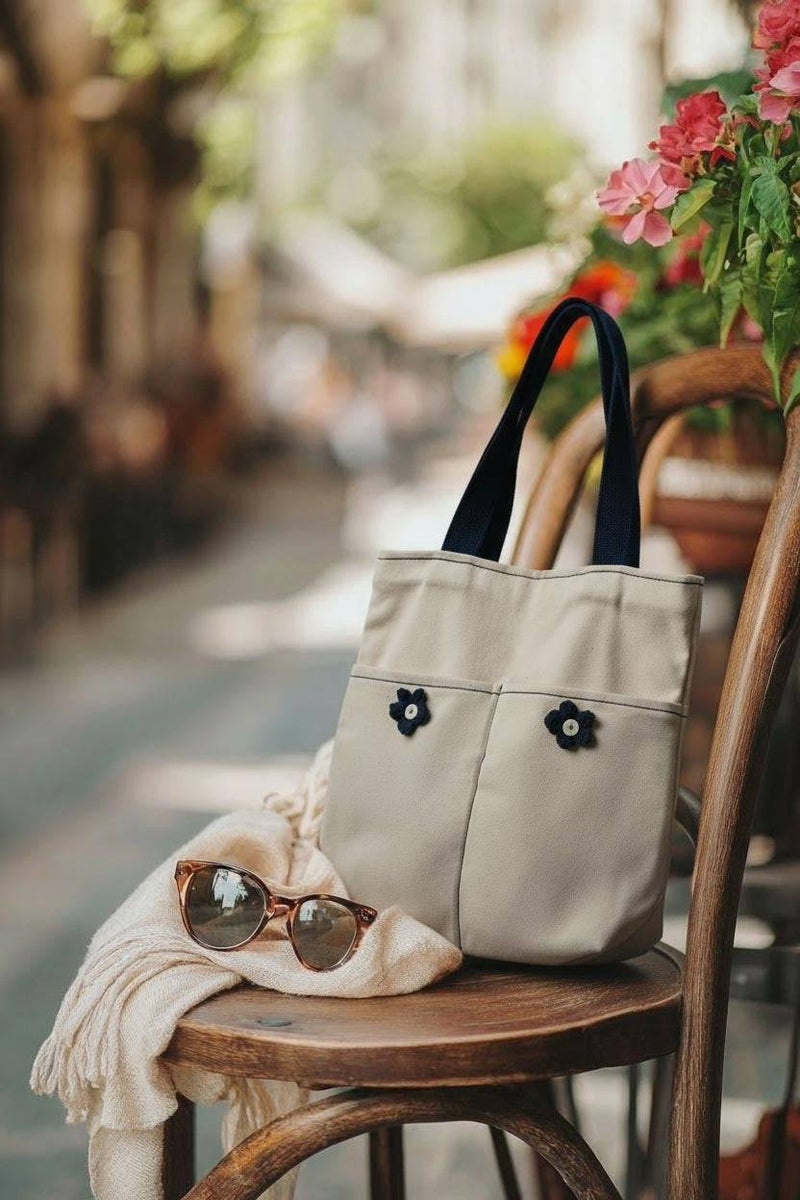 Hand Embroidered Tote Bag – Sustainable Canvas
