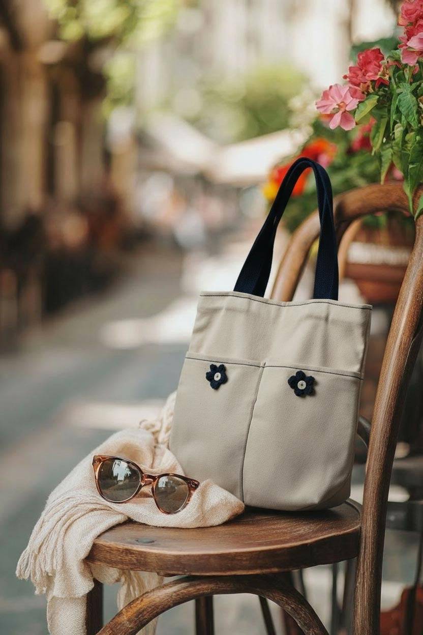 Hand Embroidered Tote Bag – Sustainable Canvas