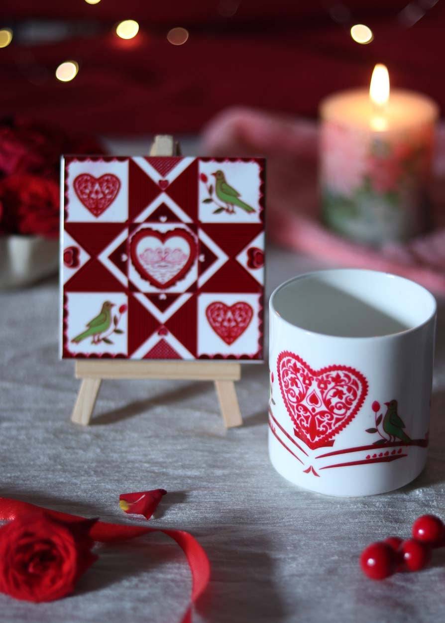 The Love Envelope Cup & Coster