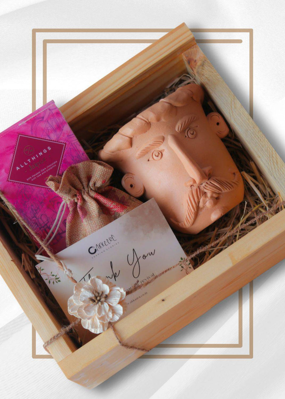 Planter Gift Hamper – Luxury Corporate Diwali Gift with Succulent, Cashews & Chocolate | Akkaara India