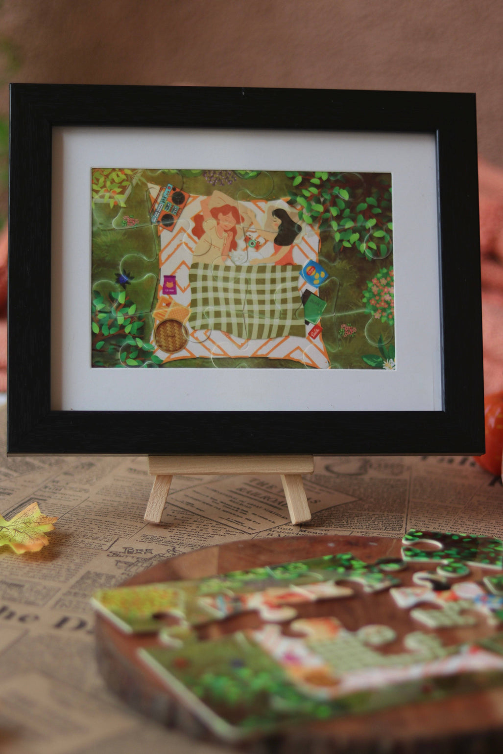 DIY Puzzle Wooden Frame Rakhi Hamper for Art Lovers