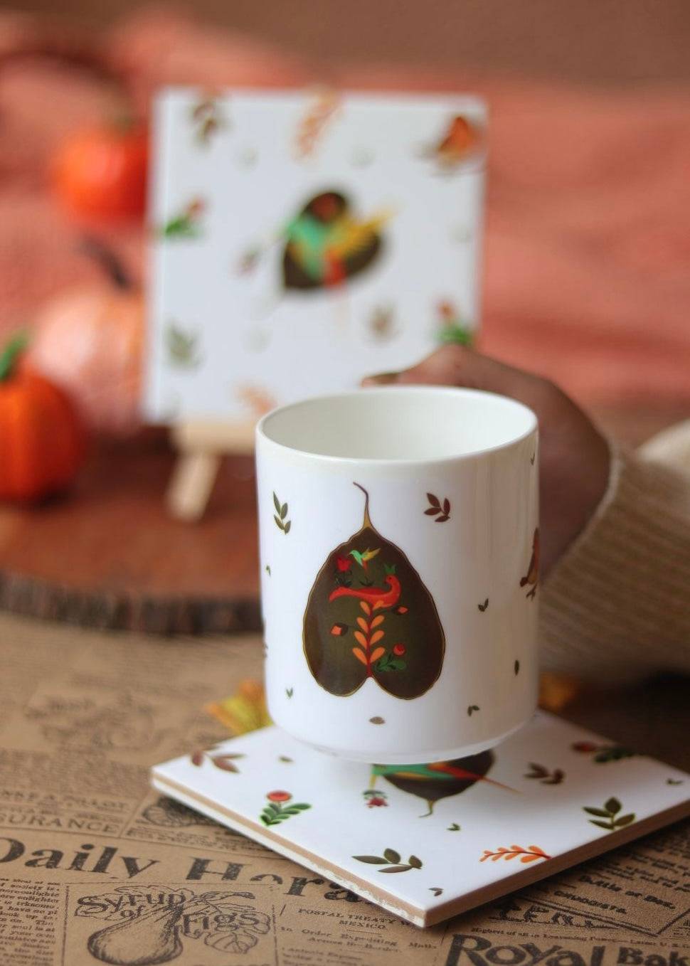 Banyan Leaf Cup & Coaster