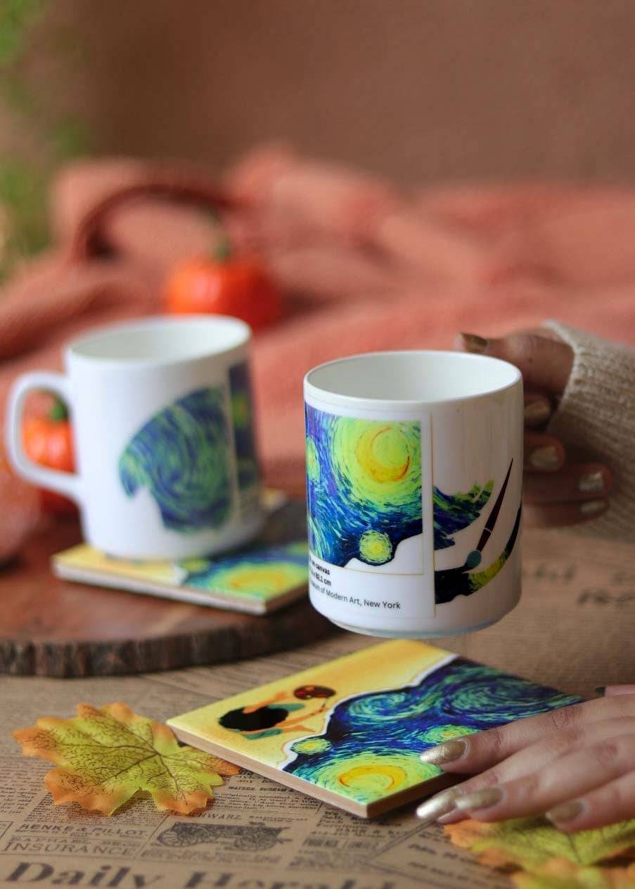 Tea Lover’s Hamper – Luxury Festive Diwali Gift with Mug, Coaster, Cashews & Chocolate | Akkaara India