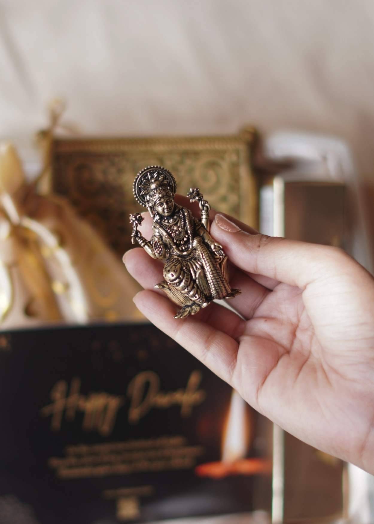 Brass Lakshmi Idol Gift Hamper – Elegant Diwali Gift for Family & Friends